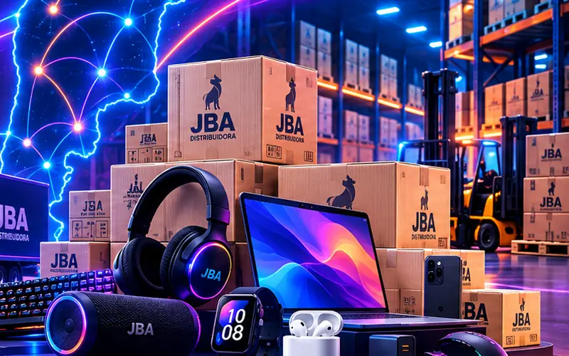 Cajas de mercadería JBA listas para envío